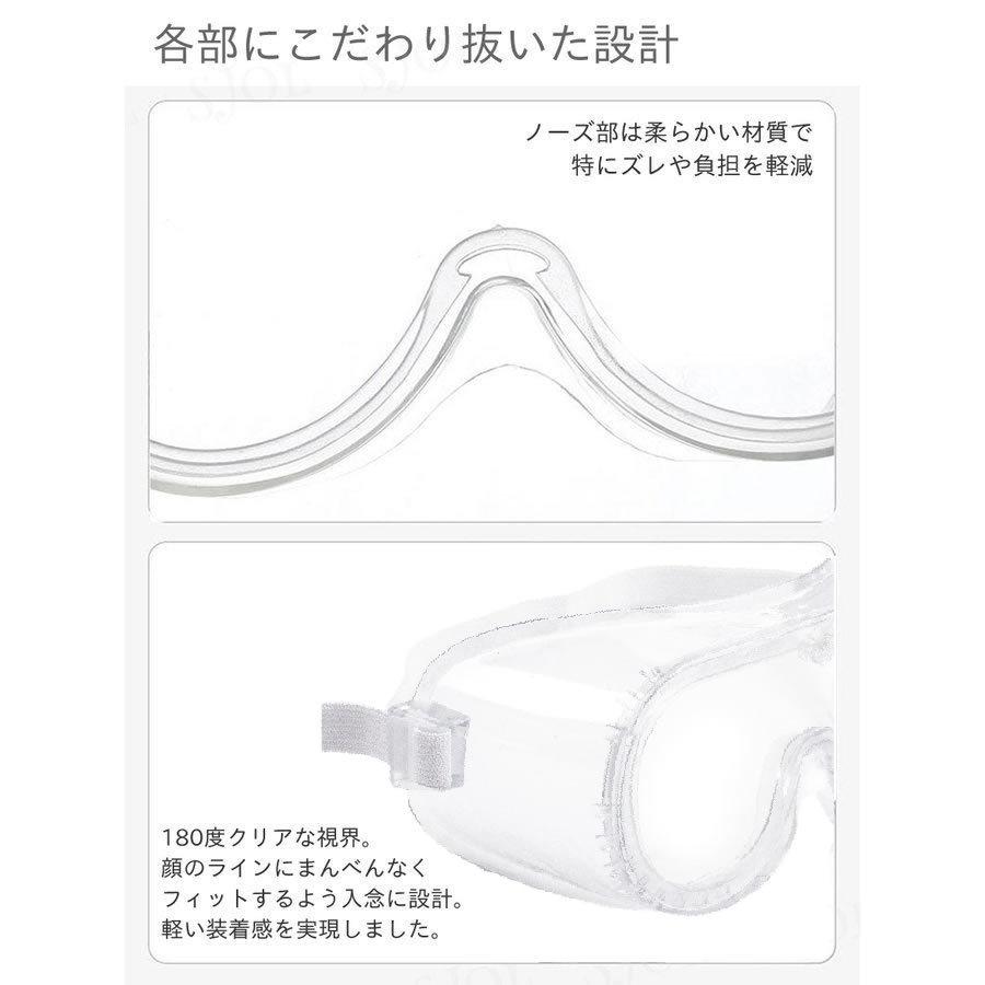 【3個】 保護メガネ  花粉症 安全ゴーグル 医療用 眼鏡の上から着用 コロナウイルス 眼鏡併用 対策 飛沫感染 歯科医院 オーバーグラス 曇り止め 防塵 防水｜wismart｜04