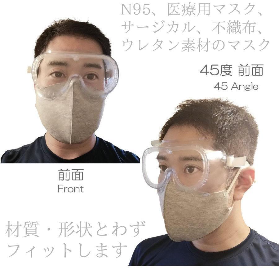 【3個】 保護メガネ 安全ゴーグル 医療用 眼鏡の上から着用 コロナウイルス 花粉症 眼鏡併用 対策 飛沫感染 歯科医院 オーバーグラス 曇り止め 防塵 防水|wismart|09