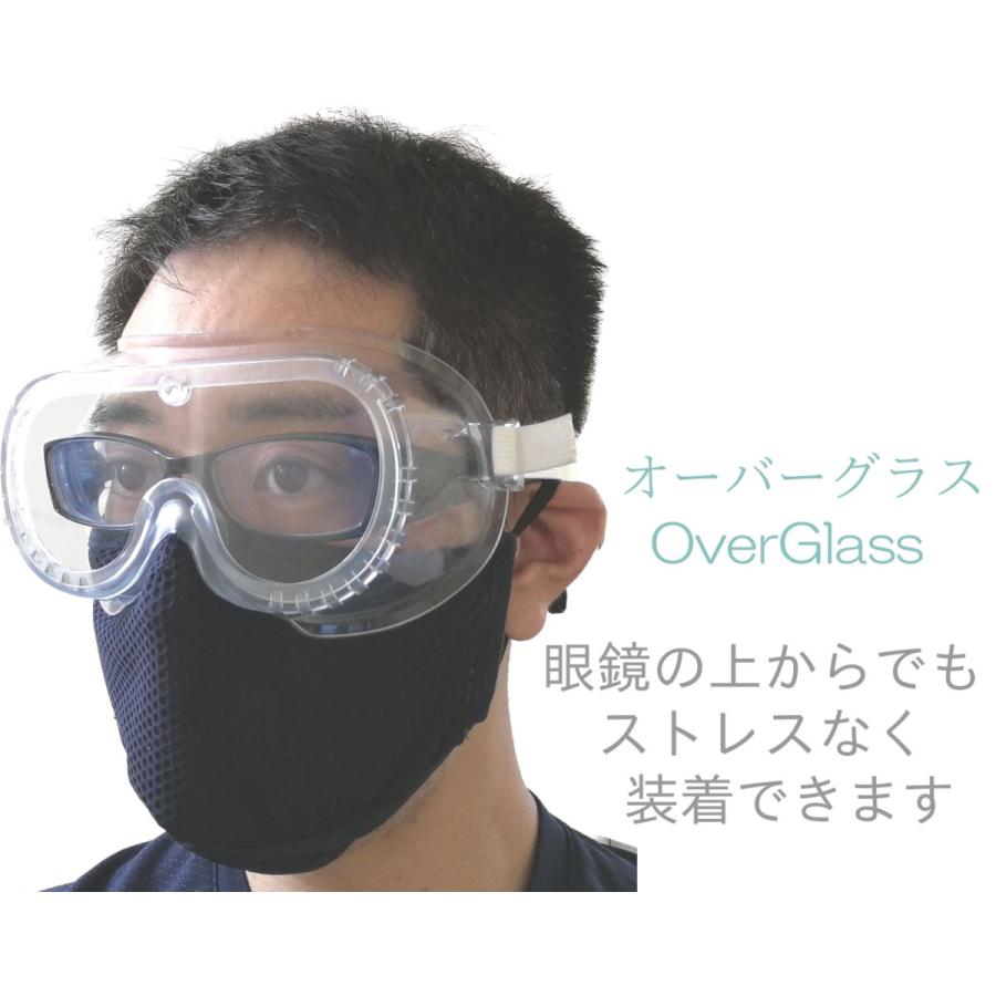 送料無料 防塵 安全ゴーグル 保護メガネ 【眼鏡の上から着用・併用OK】 医療用