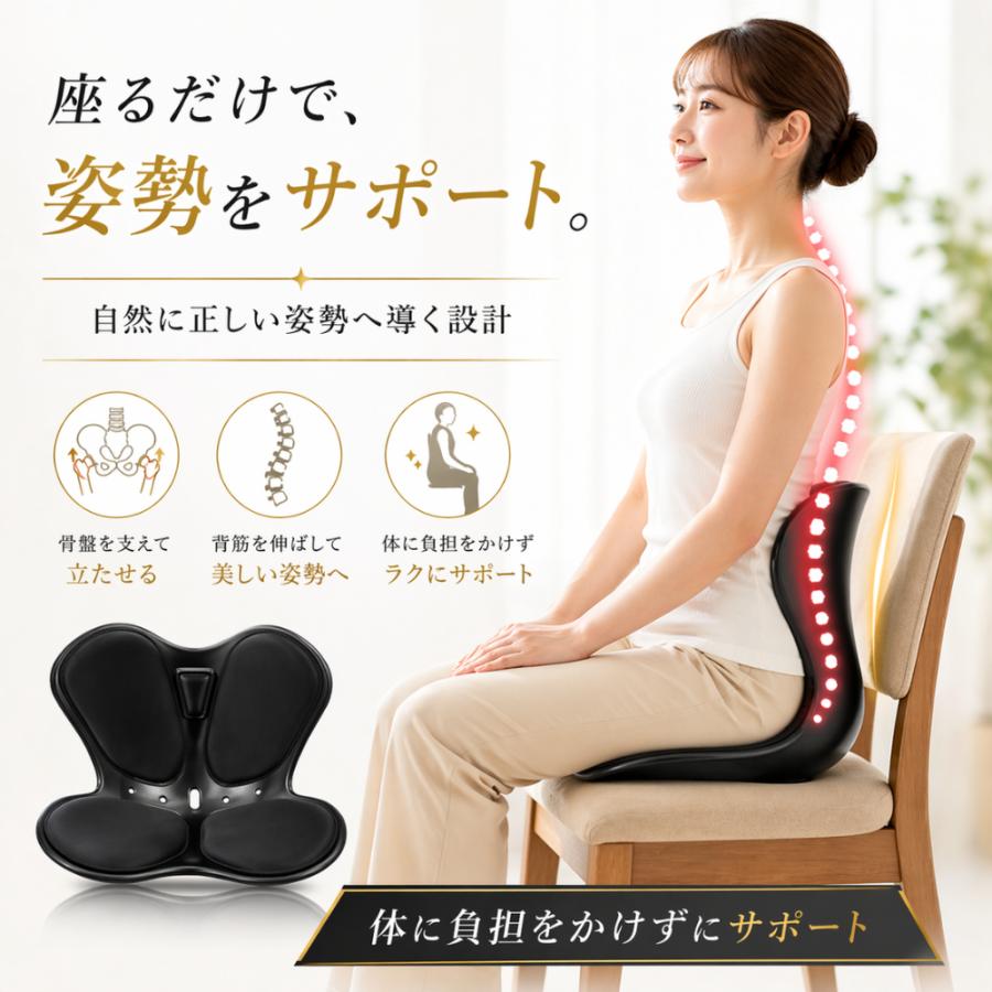 チェア　スピーナ　ゲーミング　腰痛　猫背　姿勢矯正 姿勢矯正 椅子 姿勢サポートチェア カラー7色より選択 骨盤歪み 猫背