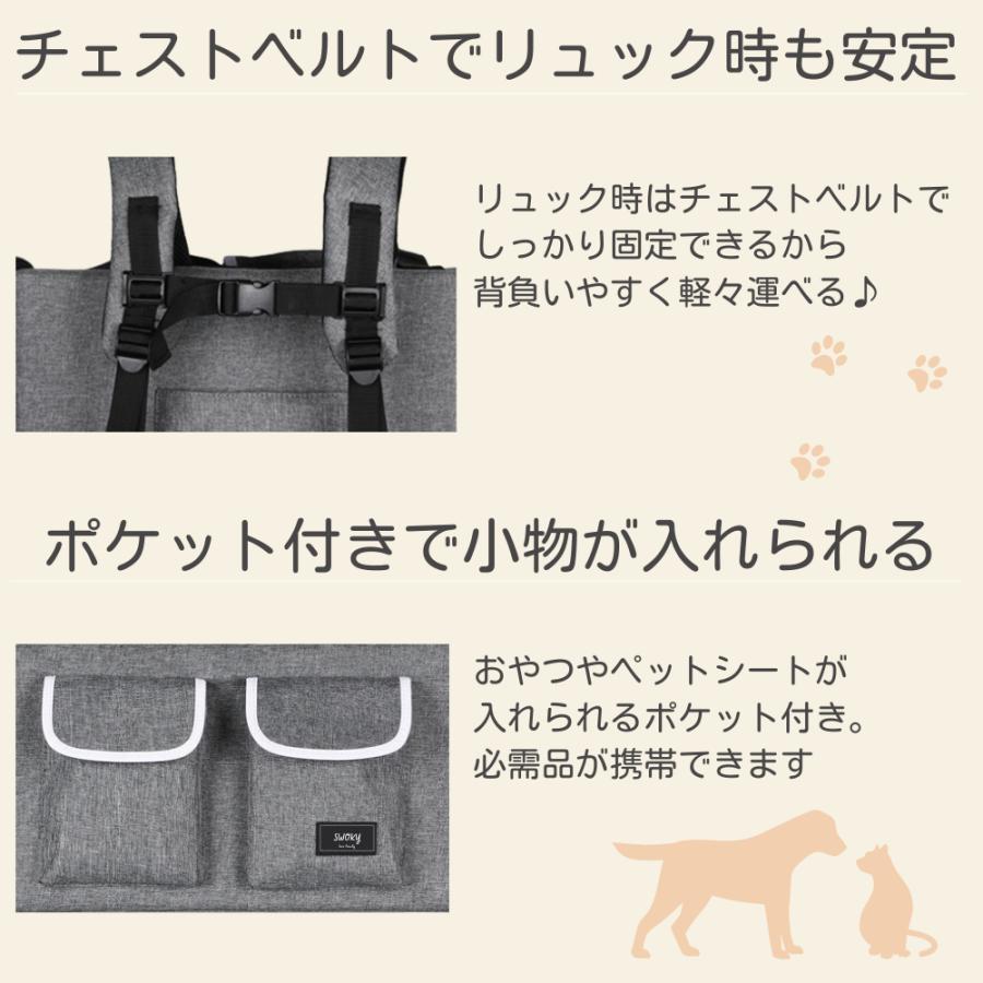 ペットキャリーバッグ リュック型 折りたたみ 軽量 通気性抜群 犬 猫