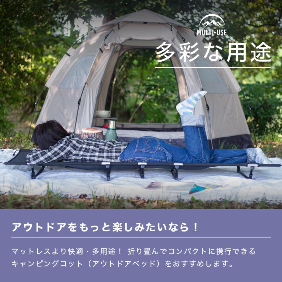 ローコット 耐荷重150kg アウトドアベッド キャンピングベッド