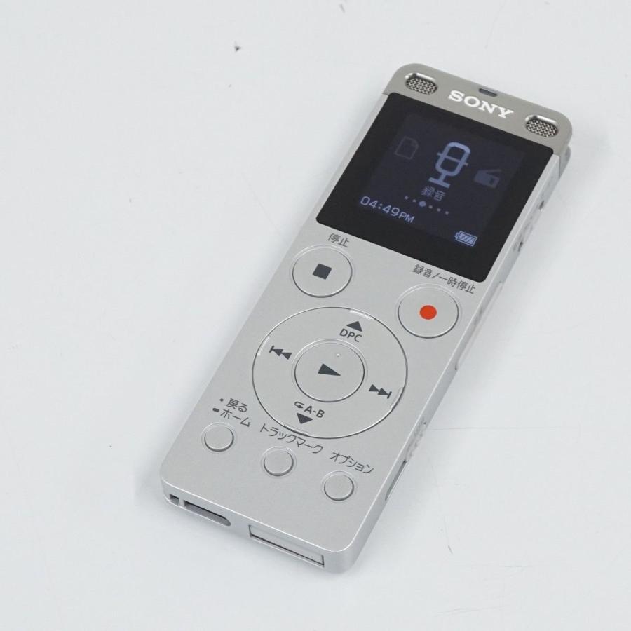 SONY ソニー ICD-UX560F ICレコーダー USED超美品 FMラジオチューナー内蔵 4GB シルバー 完動品 V4224 SK｜wit-yshop
