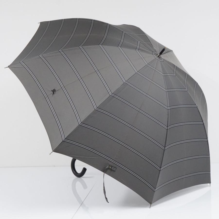 未使用 BURBERRY 紳士傘 65cm未使用】BURBERRY チェック グレー 長傘