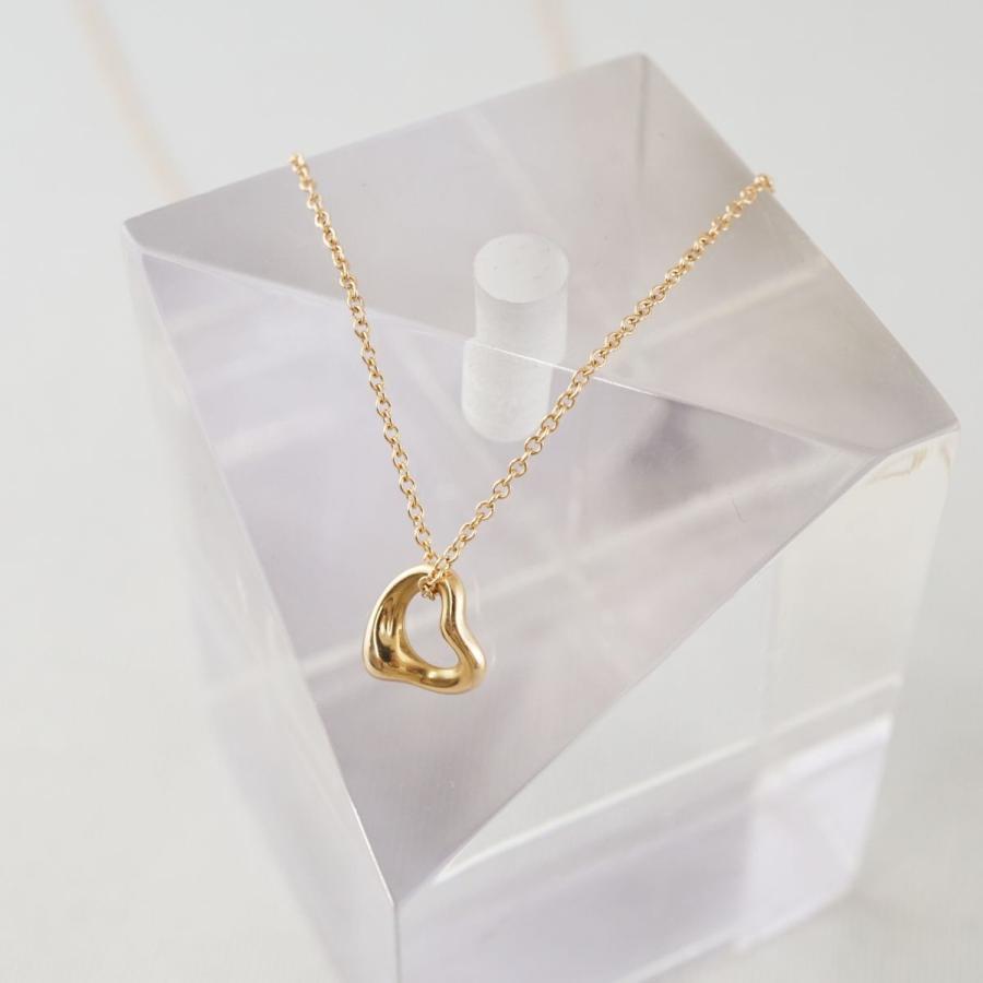 未使用級ティファニーオープンハート TIFFANY&Co. ティファニー オープンハート ネックレス 18金 K18