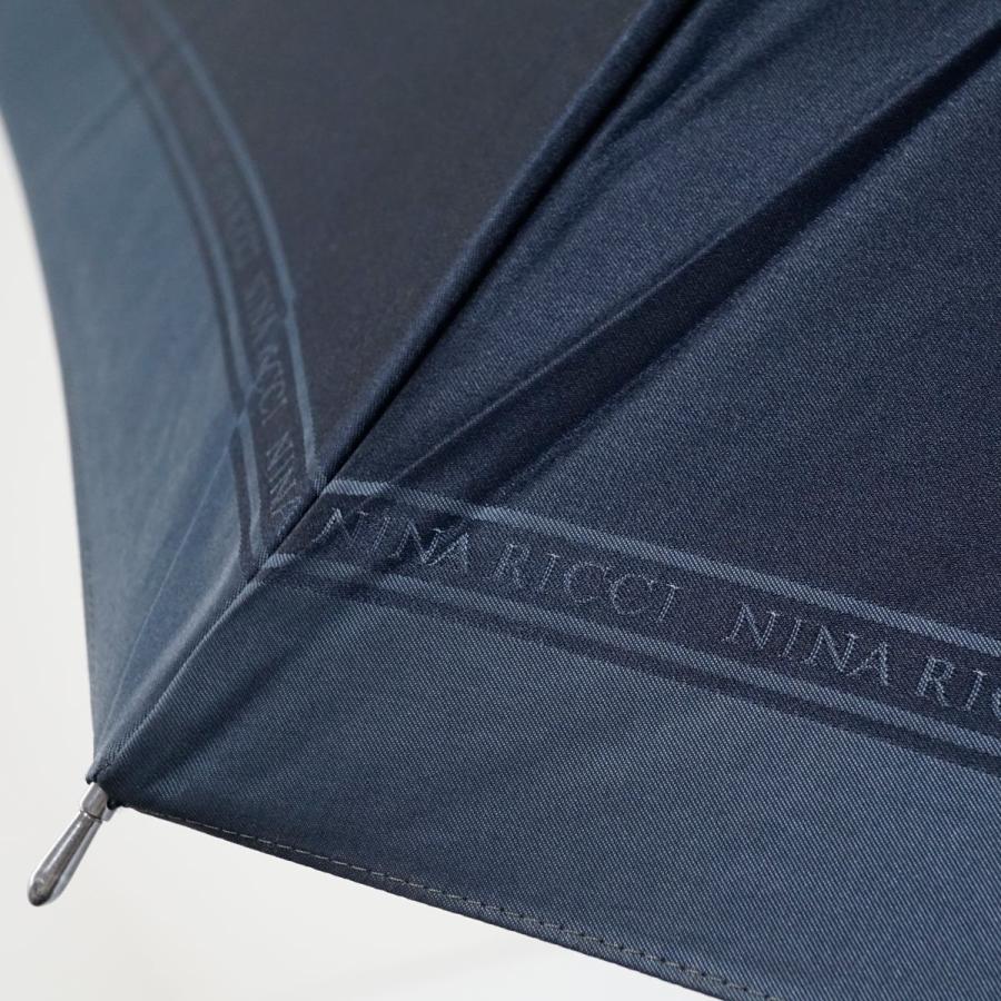 NINA RICCI（ニナ・リッチ） 傘 USED品 紳士傘 ネイビー ロゴ グラス