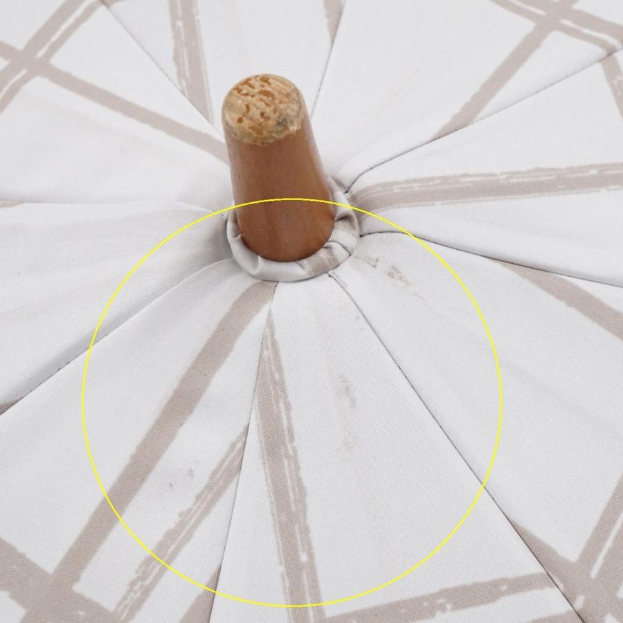 サンバリア100 完全遮光日傘 USED品 格子柄 モカ Sサイズ レトロ 遮熱