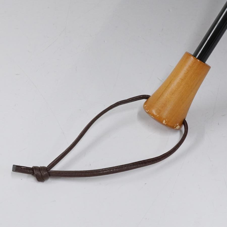 サンバリア100 完全遮光折日傘 USED品 2段折 格子柄 ブルー