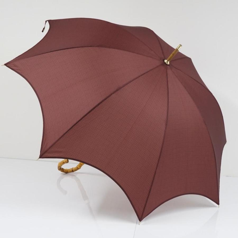 傘 HOKUSAI GRAPHIC 北斎グラフィック USED美品 天然竹蝙蝠傘 臙脂