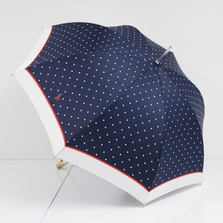傘 Polo Ralph Lauren ポロラルフローレン USED品 ドット ネイビー 紺