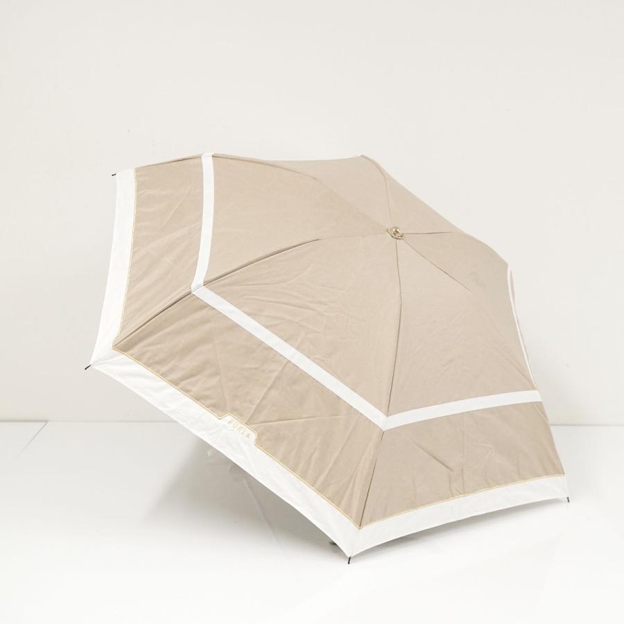 FURLA フルラ 晴雨兼用折りたたみ日傘 USED美品 一級遮光 シャンブレーグログラン ベージュｘホワイト ロゴ刺繍 UV 遮熱 50cm  FS7965 :r000000013291:ウィット - 通販 - Yahoo!ショッピング