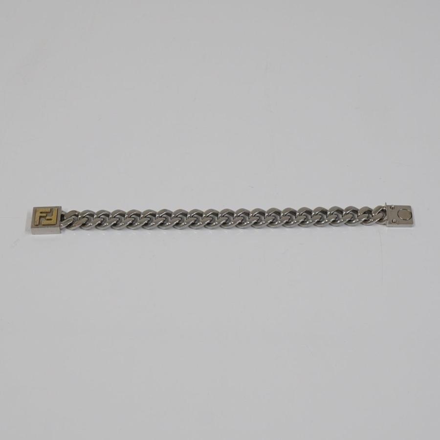 FENDI チェーンブレスレット USED品 Mサイズ FFモチーフ