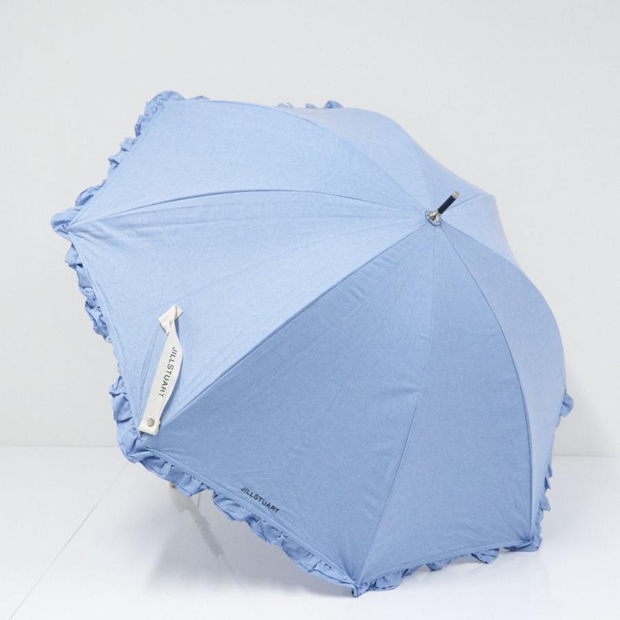 JILL STUART ジルスチュアート 晴雨兼用日傘 USED美品 ライトブルー 二段フリル ロゴ刺繍 かわいい チャーム付き UV 47cm S  S9515 :r000000013805:ウィット - 通販 - Yahoo!ショッピング