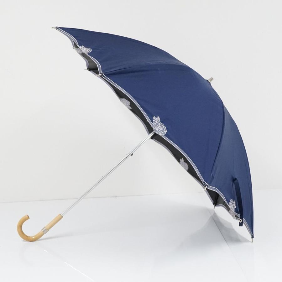 NINA RICCI（ニナ・リッチ） 日傘 USED品 東レ サマーシールドLi ネイビー オーガンジー フラワー ロゴ 遮光 遮熱 UV ...