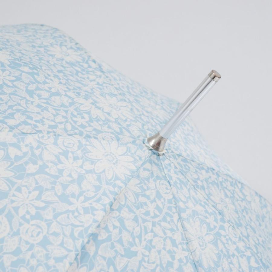 NINA RICCI ニナリッチ 傘 USED美品 フラワープリント 花 グラスファイバーフレーム ブルー 60cm T  A9786｜wit-yshop｜04