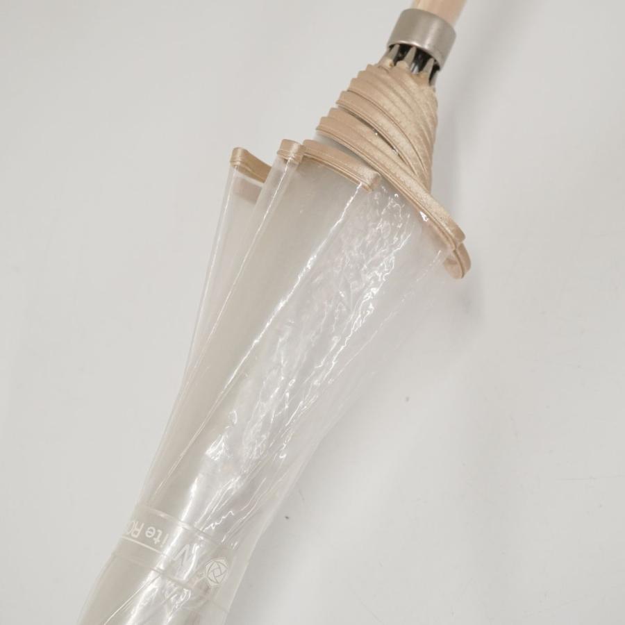 高級ビニール傘 White ROSE ホワイトローズ USED美品 縁結 (えんゆう
