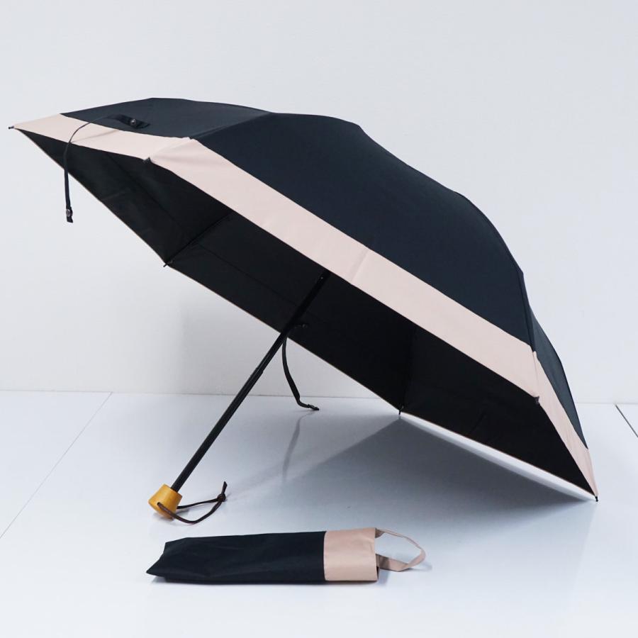 サンバリア100 折りたたみ日傘 USED美品 3段折 コンビ ブラック×ピンク