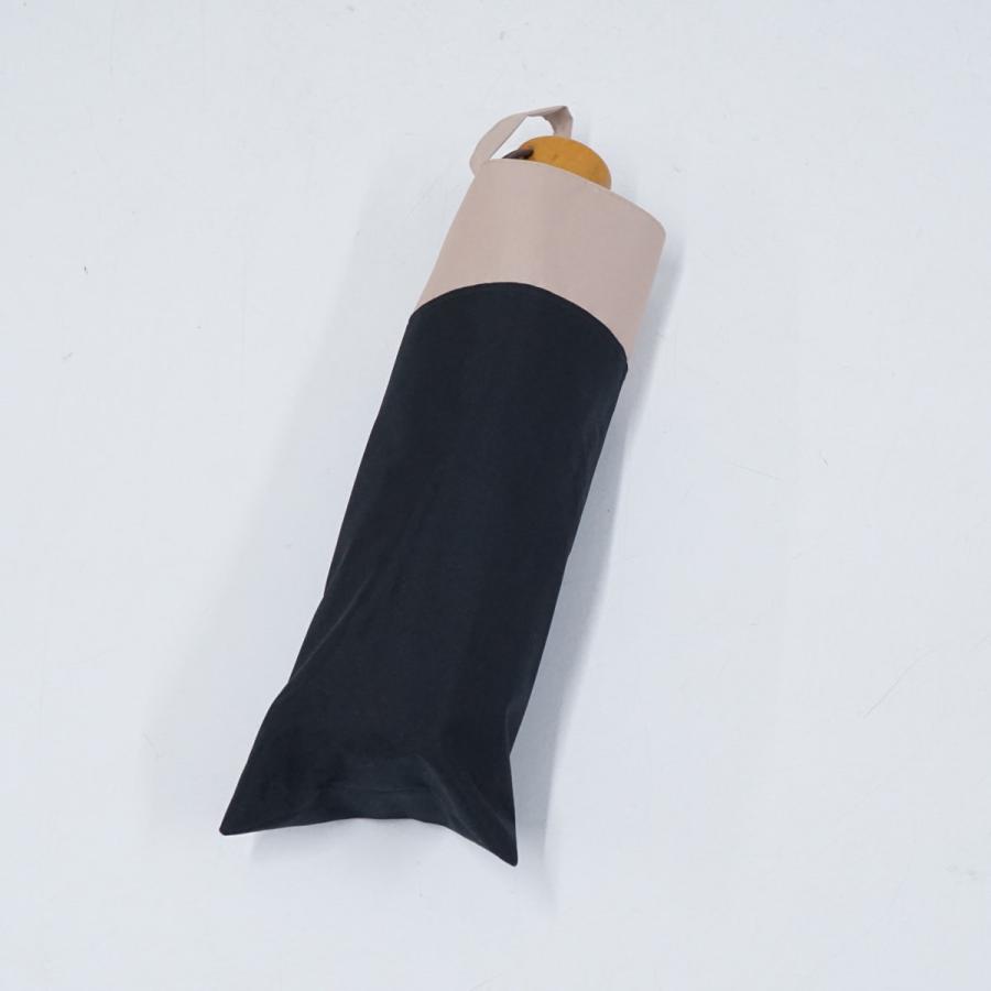 サンバリア100 折りたたみ日傘 USED美品 3段折 コンビ ブラック×ピンク