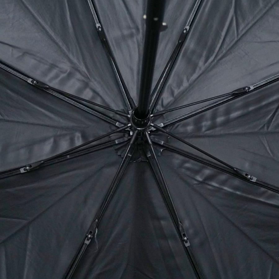 日傘 サンバリア100 完全遮光折日傘 USED品 2段折 ボーダー