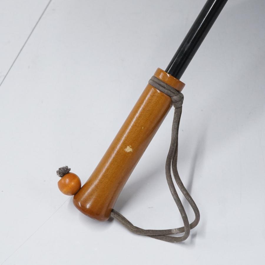 日傘 サンバリア100 完全遮光折日傘 USED品 2段折 ボーダー ホワイト