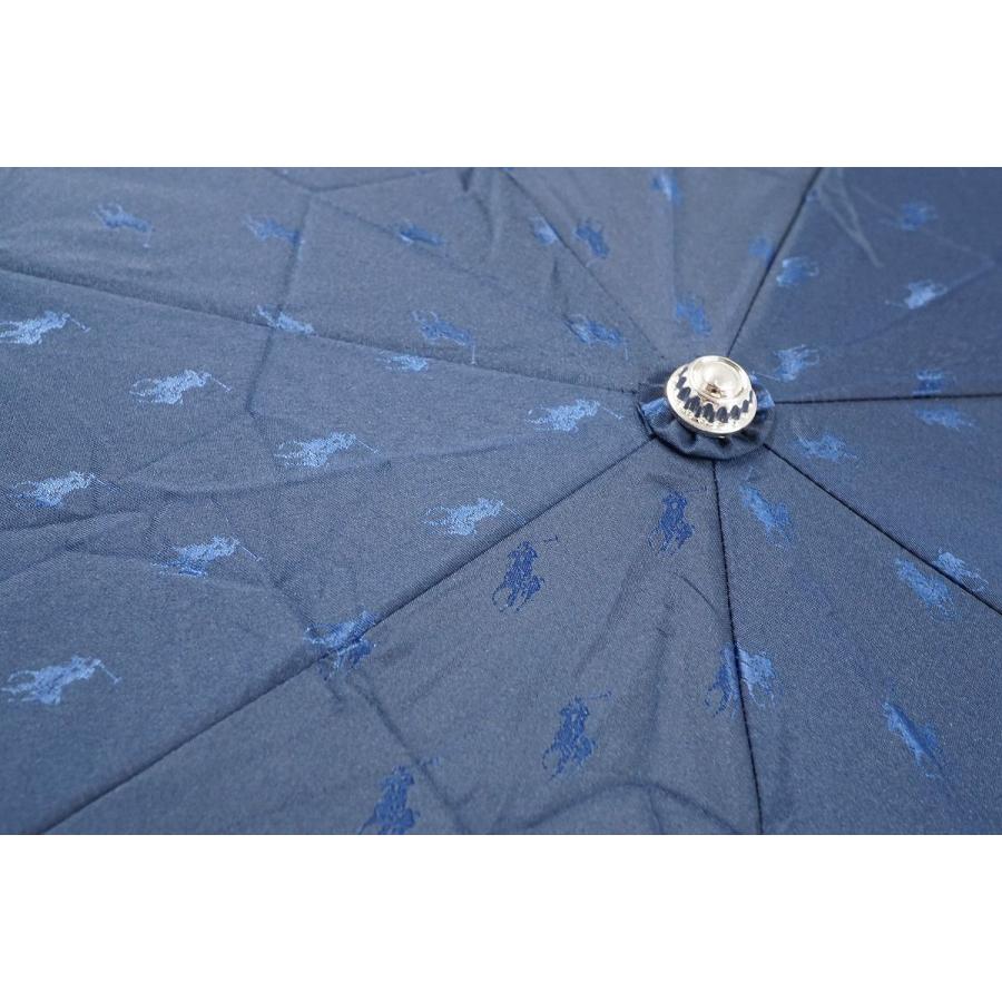 傘 Polo Ralph Lauren 紳士折傘 USED美品 ポロドット ネイビー 日本製 折りたたみ傘 55cm C FS8338｜wit-yshop｜04