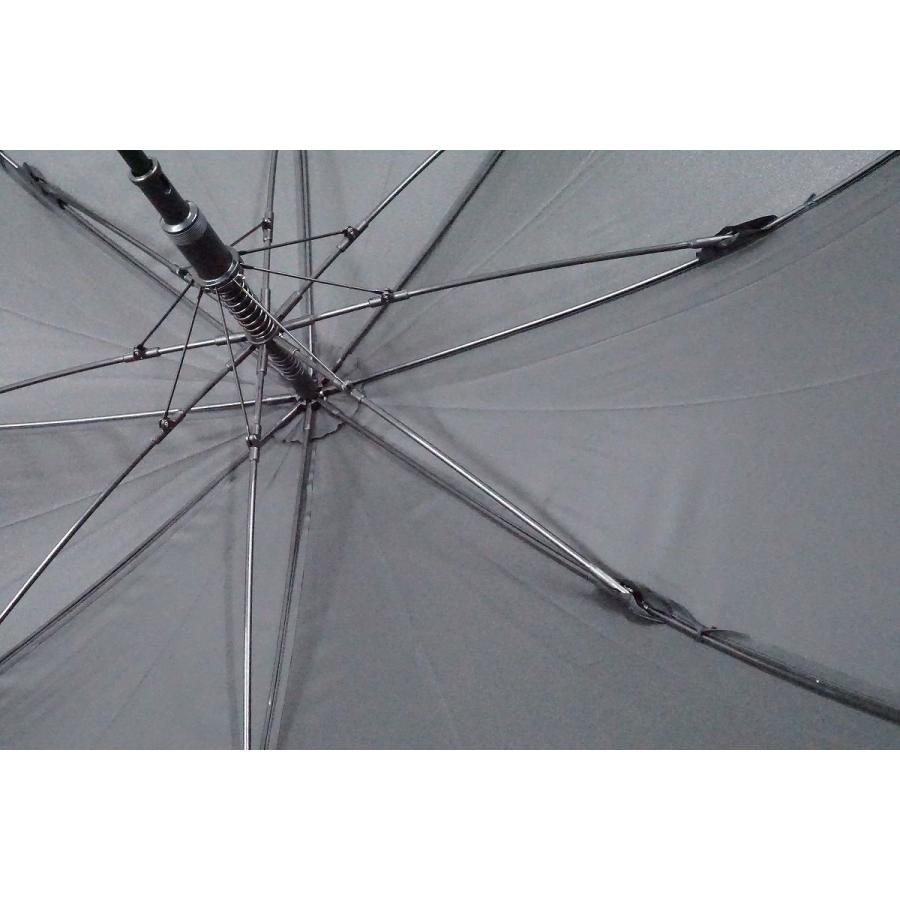 耐風傘 MIZUNO ミズノ 紳士傘 USED美品 ロゴ パイピング ブラック ジャンプ 耐風 大判 65cm C A0247｜wit-yshop｜03