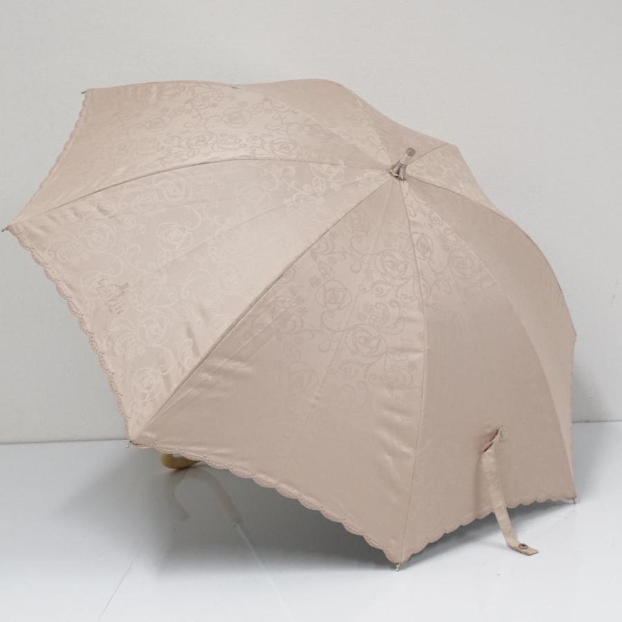 ★新品★ランバンコレクション　晴雨兼用日傘　長傘　スライド式　遮光　レース刺繍 LANVIN COLLECTION 晴雨兼用日傘 ランバンコレクション USED美品