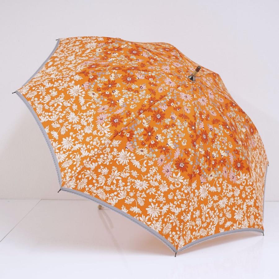 日傘 EPICE エピス 晴雨兼用日傘 USED美品 アートフラワー オレンジ