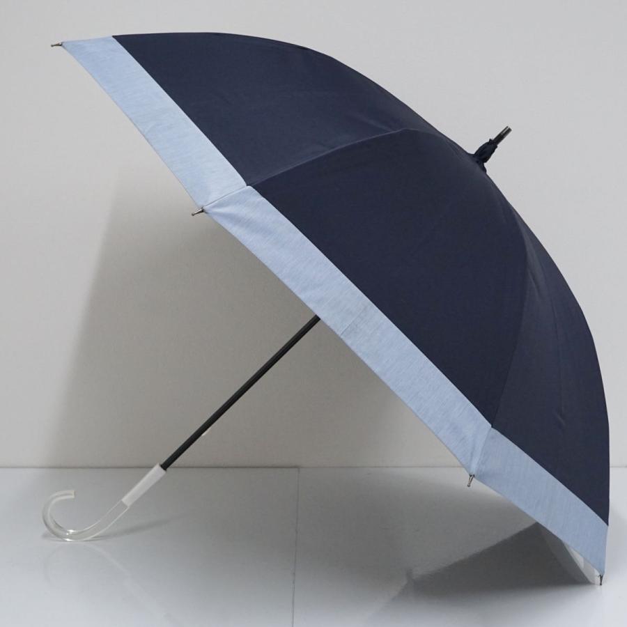 日傘 サンバリア100 完全遮光日傘 USED品 ネイビー コンビ UV