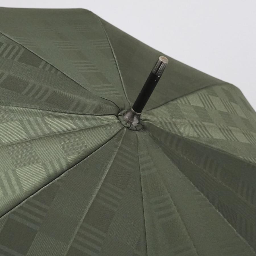 傘 WAKO 銀座和光 USED品 紳士傘 チェス グリーン コンゴ手元 タッセル
