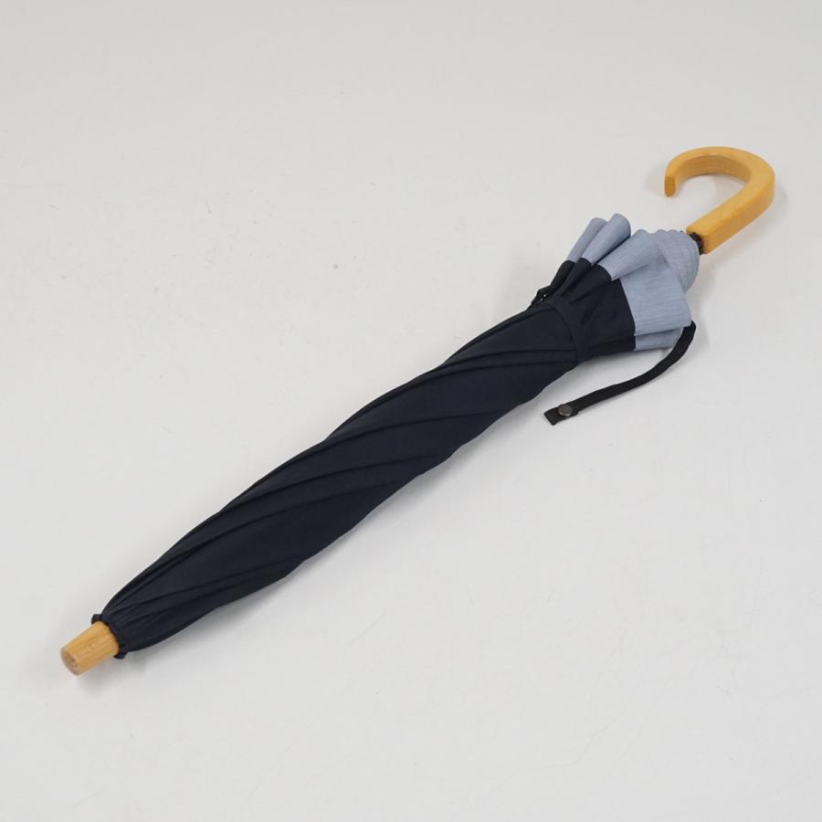 サンバリア100 完全遮光折日傘 USED品 2段折 コンビ ネイビー フロスト