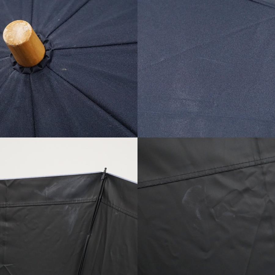 サンバリア100 完全遮光折日傘 USED品 2段折 コンビ ネイビー フロスト