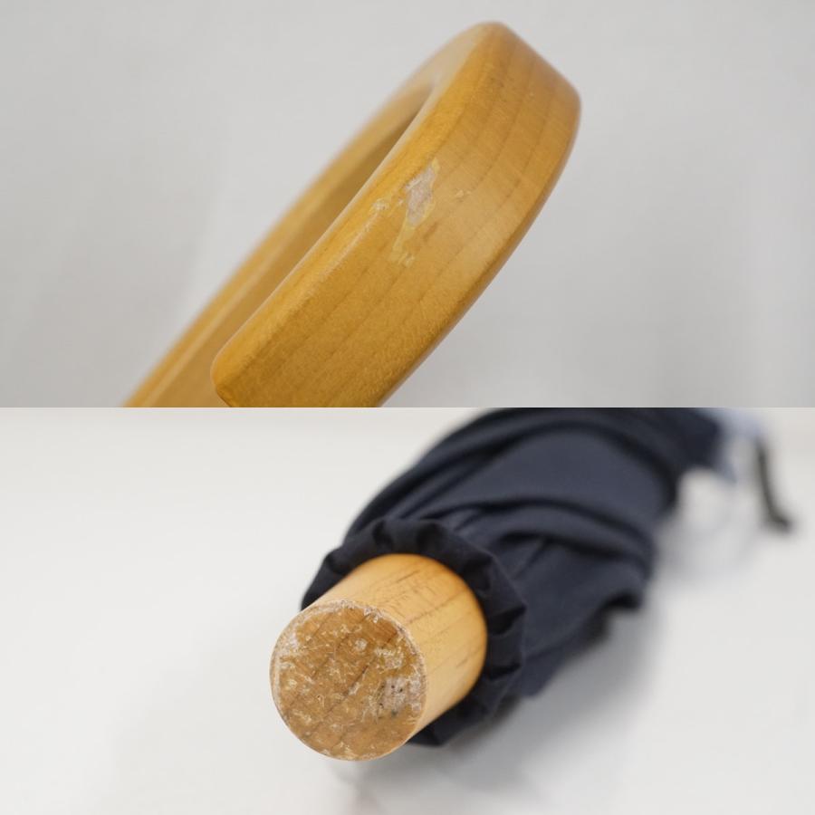 サンバリア100 完全遮光折日傘 USED品 2段折 コンビ ネイビー フロスト