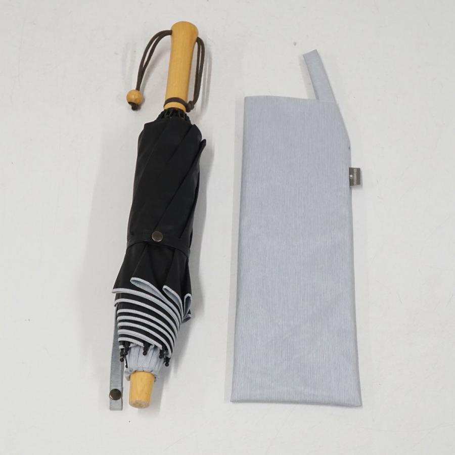 サンバリア100　２段折コンパクト　moku　ブルー　日傘 サンバリア100 完全遮光折日傘 USED美品 2段折 moku ブルー 2WAY