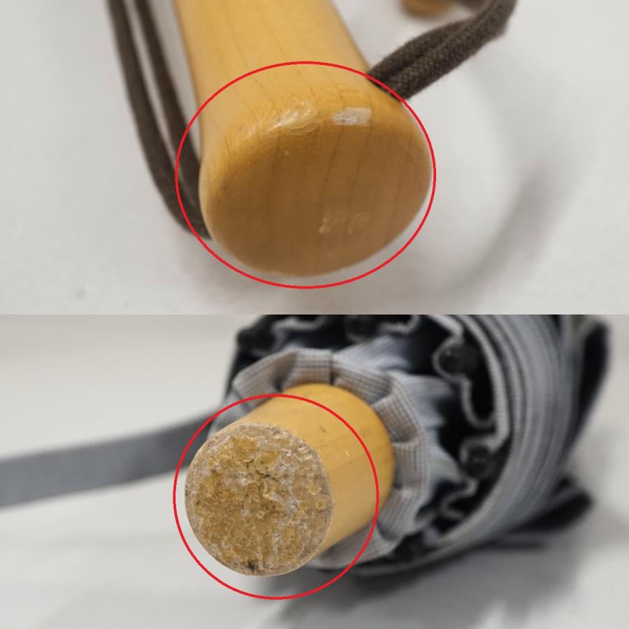 サンバリア100 完全遮光折日傘 USED美品 2段折 moku ブルー 2WAY