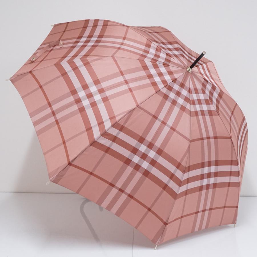 傘 BURBERRY バーバリー USED品 チェック レディース ピンク