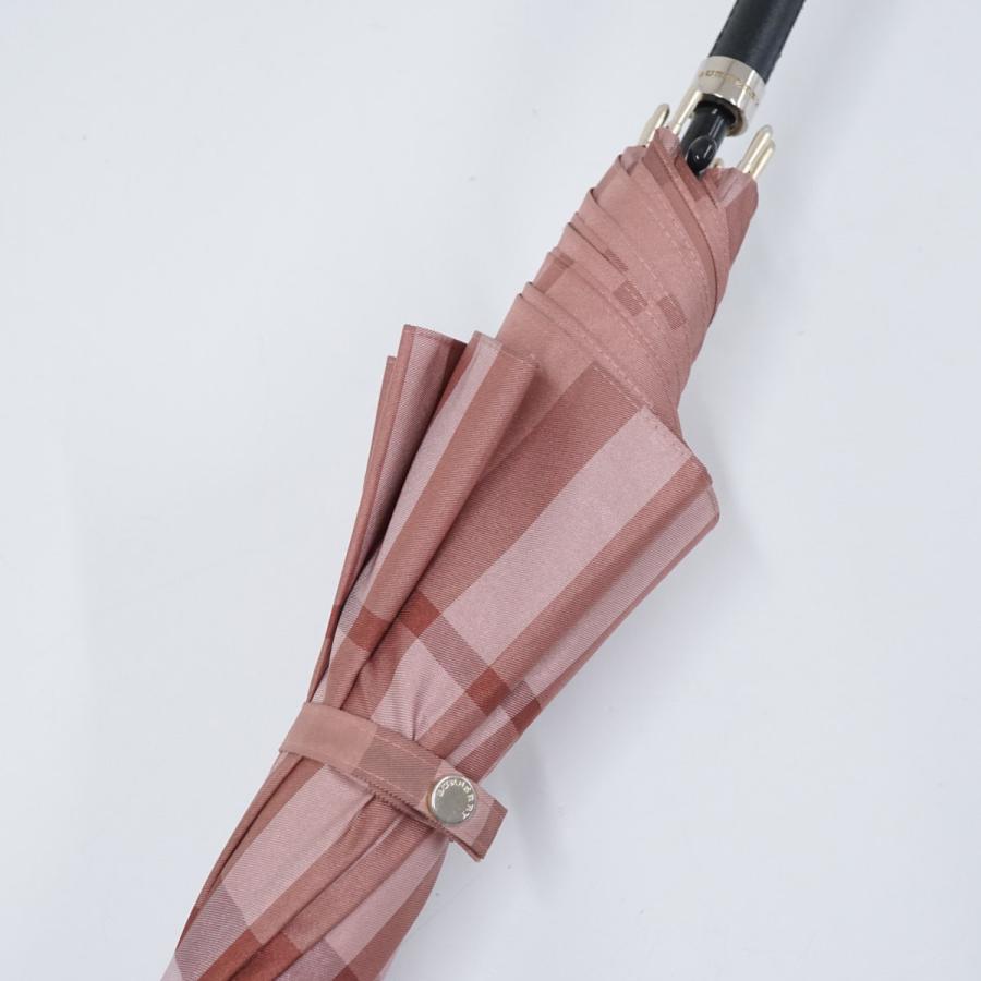 傘 BURBERRY バーバリー USED品 チェック レディース ピンク