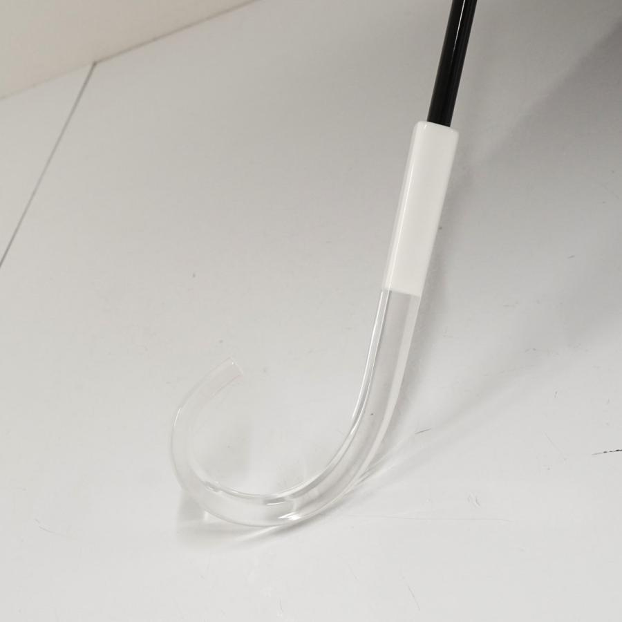 サンバリア100 完全遮光日傘 USED美品 ブルー ストライプ クリア手元