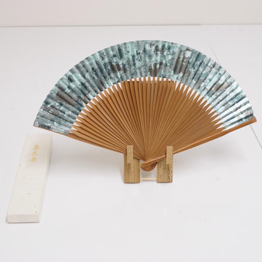 新品未使用】宮脇賣扇庵 × 米原康人 扇子 箔彩 hakuiro 焼き煤骨 布