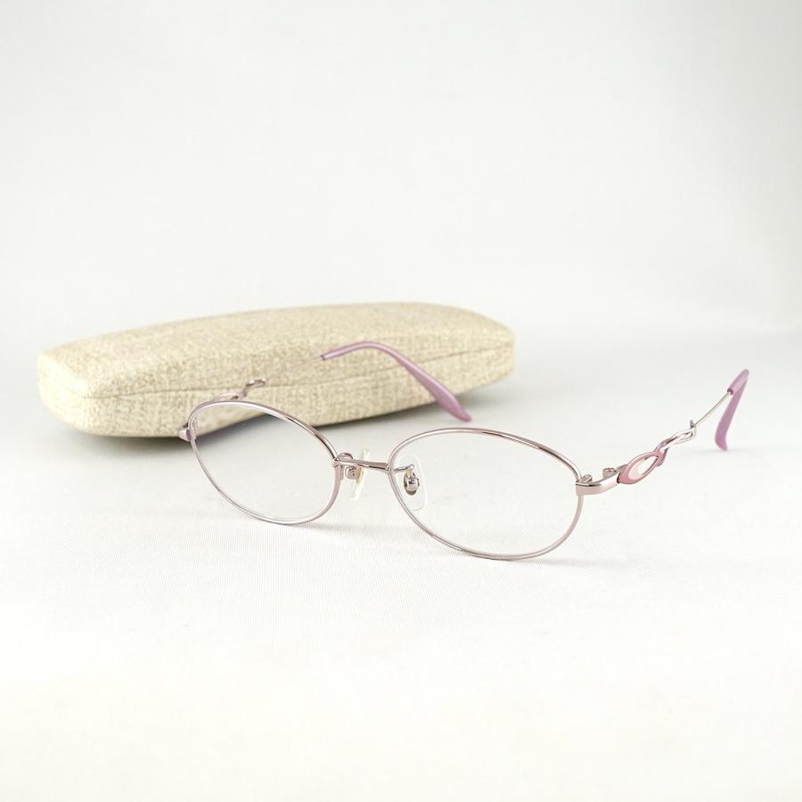 【Pirouette】スクエア型 フレーム レンズ 眼鏡 ピンク 老眼鏡 眼鏡市場 Pirouette PIR-019 USED美品 ピルエット 日本製 鯖江