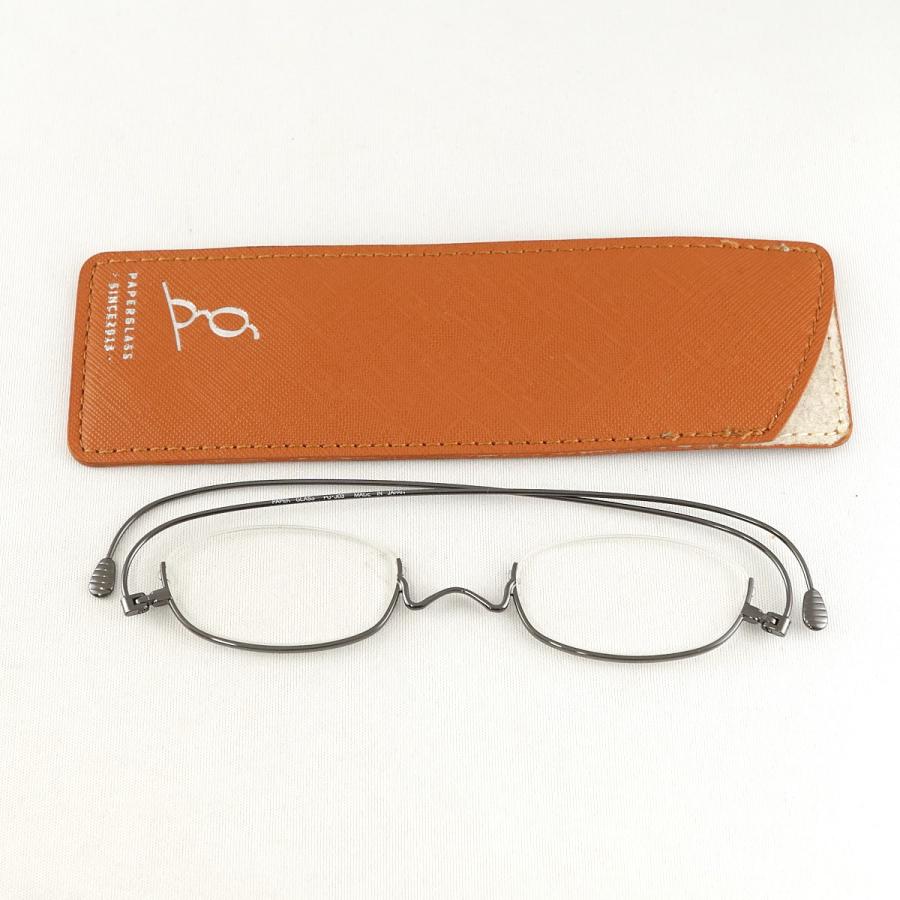 老眼鏡 paper glass ペーパーグラス PG-003 USED美品 +3.0相当 薄型