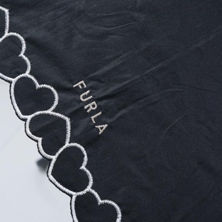 FURLA（フルラ） 折りたたみ日傘 USED品 晴雨兼用 ハート ブラック