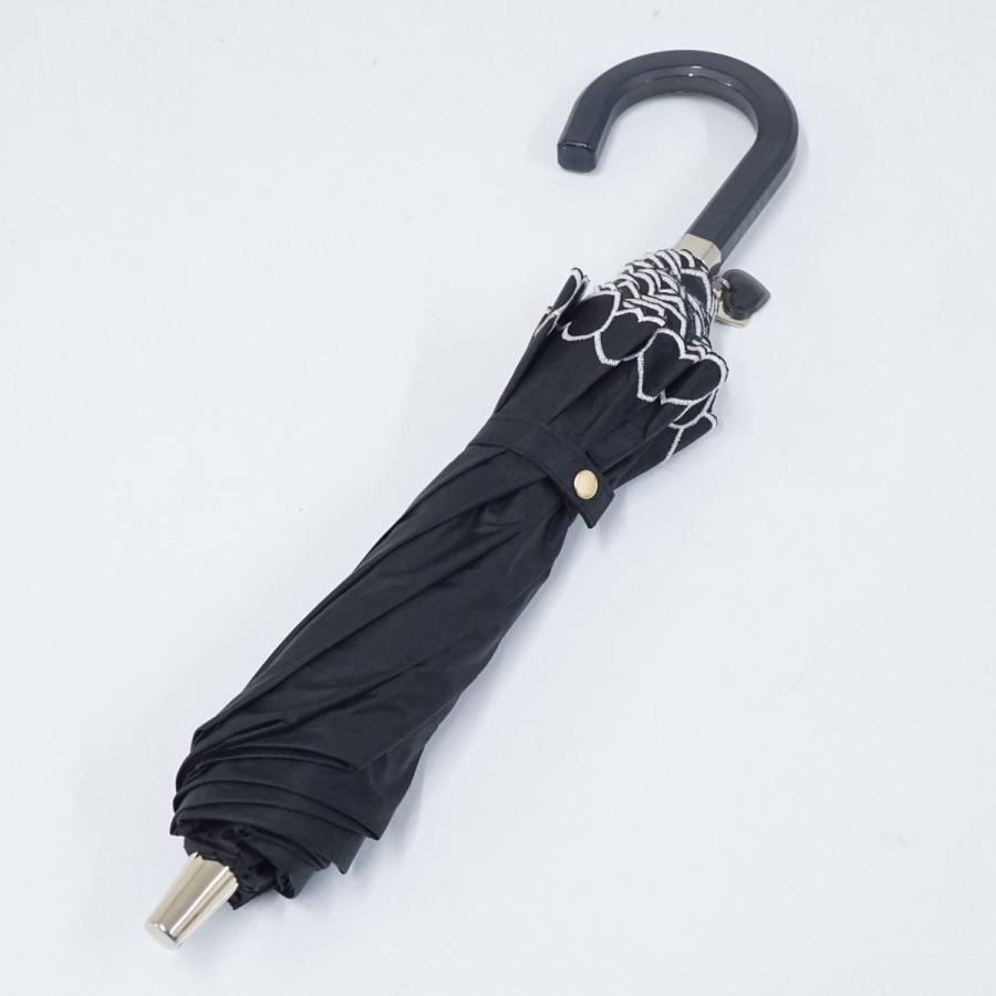 FURLA（フルラ） 折りたたみ日傘 USED品 晴雨兼用 ハート ブラック