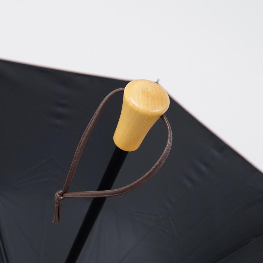 サンバリア100 完全遮光折日傘 USED美品 2段折 ピンク 天然木手元 UV  