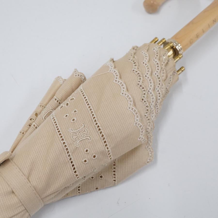 CELINE（セリーヌ） 日傘 USED美品 レディース 長傘 マカダム 刺繍
