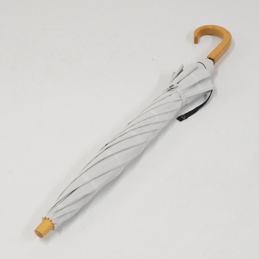サンバリア100 完全遮光折日傘 USED美品 2段折 チェック ホワイト UV