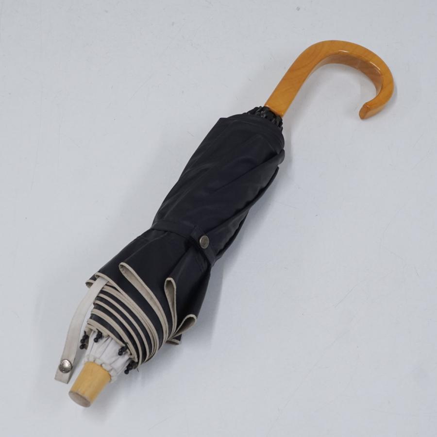 サンバリア100 完全遮光折日傘 USED品 2段折 コンビ ホワイト ベージュ