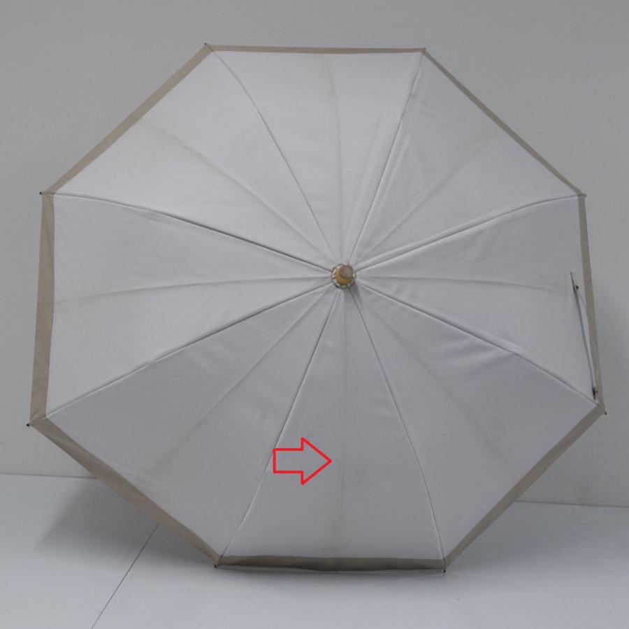 サンバリア100 完全遮光折日傘 USED品 2段折 コンビ ホワイト ベージュ