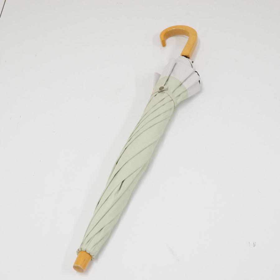 完全遮光折日傘 サンバリア100 USED品 2段 コンビmoku グリーン