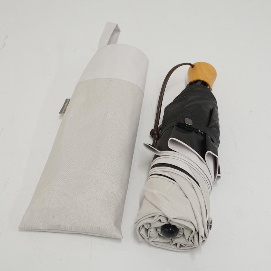 サンバリア100 完全遮光折日傘 USED美品 3段折 コンビmoku グレー